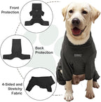 Dog Pyjamas PJS Sweater Clothes and Home Clothing Suitable for Small to Medium Breeds of Dogs, Dog Neutering Suits, Extra-Large Stretch Fabric, Four-Legged Clothes (Thin Dark Gray, XL)