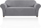 Stretch Sofa Cover Slipcover Couch Covers for 3 Cushion Couch Furniture Protector Sofa Covers with Non Slip Elastic Bottom Dogs Pet Friendly Fitted (Sofa, Dove)