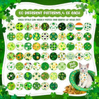 Geyoga 240 Pcs Dog Bandanas Bulk 4th of July Patriotic Pet Bandanas Adjustable Summer Triangle Dog Grooming Scarf Bibs Kerchief for Small Medium Large Cats Pet Costume(St Patricks Day) - Image 3