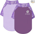 KYEESE 2Pack UV Protection Dog Shirt, UPF 50+ Cooling Dog T Shirts for Small Medium Dogs Boy Girl, Breathable Reflective Dogs Sun Shirts with Sleeves Summer Pet Clothes, Purple, XL