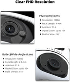 VIRTAVO Pet Camera Indoor No Subscription 2 Pack, for Dog Cat Baby | Dual Lens Dual View, 360° PTZ, Auto Motion Tracking, 2-Way Audio, Night Vision, Phone App, SD & Cloud, Wired