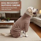 Dog Pyjamas PJS Sweater Clothing and Home Clothing Suitable for Medium to Large Breeds of Dogs, Dog Neutering Suits, Extra-Large Stretch Fabric, Four-Legged Clothe(Thickened Coffee, 3XL)