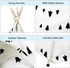 Luxury Pet Teepee Tent for Dogs, Cats & Rabbits Washable Pet House with Removable Cushion & Interactive Blackboard for Puppy Indoor Dog Cat Bed