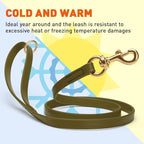 Viper Biothane K9 Working Dog Leash Waterproof Lead for Tracking Training Schutzhund Odor-Proof Long Line with Solid Brass Snap for Puppy Medium and Large Dogs 4ft, Olive Drab Green