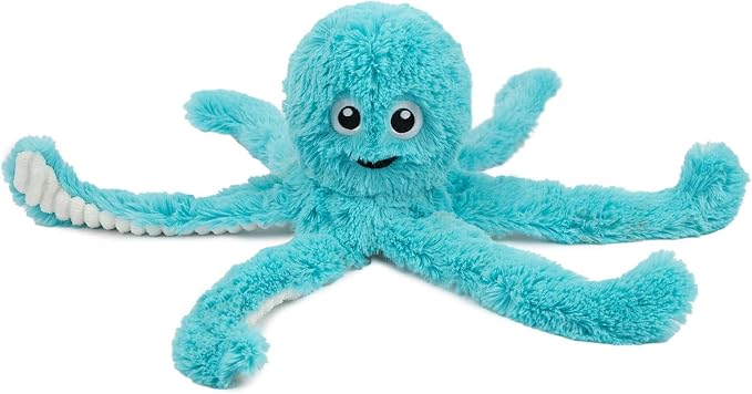 Best Pet Supplies Interactive Squeaky Dog Chew Toy, Ideal Dog Toys for Chewers, Small, Medium & Large Dogs, and Fetch Lovers - Octomutant (Turquoise), Large