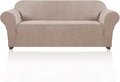 Stretch Sofa Cover Couch Covers for 3 Cushion Couch Furniture Protector Sofa Covers with Non Slip Elastic Bottom Pet Friendly Articles, Sofa(72 to 92 in), Sand