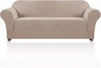 Stretch Sofa Cover Couch Covers for 3 Cushion Couch Furniture Protector Sofa Covers with Non Slip Elastic Bottom Pet Friendly Articles, Sofa(72 to 92 in), Sand