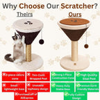 CasaMila Espresso Martini Cat Scratcher 20", Cat Scratching Post, Cat Scratching Tree, Cat Post, Scratching Post for Indoor Cats, Modern Cat Tree with Bed, Martini Cat Tree, Cute Novelty Cat Post