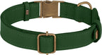 AirTag Dog Collar - Genuine Leather Dog Collar with Apple AirTag Holder and Metal Buckle - Smart GPS Tracking Pet Collars (Dark Green, XS, 9"-12" Neck Fit)