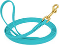 Viper Biothane K9 Working Dog Leash Waterproof Lead for Tracking Training Schutzhund Odor-Proof Long Line with Solid Brass Snap for Puppy Medium and Large Dogs, 15ft Sky Blue