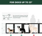 FXW AuraSpace Clear Acrylic Indoor Dog Playpen, 35" H, 12 Panels, Black | Open View, Modern Home Fit, No Climbing Bars, Tool-Free Setup, For Medium Dogs