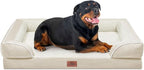 Comfort Expression Orthopedic Dog Bed for Extra Large Dogs with Bolster | Waterproof Dog Couch Bed with Washable Cover & Non-Slip Bottom, Supportive Egg Crate Foam XL Pet Bed, 48x30 Inch