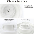 Lawfery Ceramic Cat Water Fountain, 2.1L/71oz Cupcake Pet Fountain | 3 Carbon Filters, 2 Quiet Pumps, Heavy Ceramic Body, and 360° Drinking Area, Drinking Bowl for Indoor Cats and Small Dogs