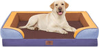 Comfort Expression Orthopedic Dog Bed for Extra Large Dogs with Bolster | Waterproof Dog Couch Bed with Washable Cover & Non-Slip Bottom, Supportive Egg Crate Foam XL Pet Bed, 42x30 Inch