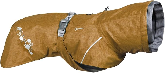 Hurtta Monsoon Coat II ECO, Wet Weather Dog Raincoat Coat, Desert, 18 in