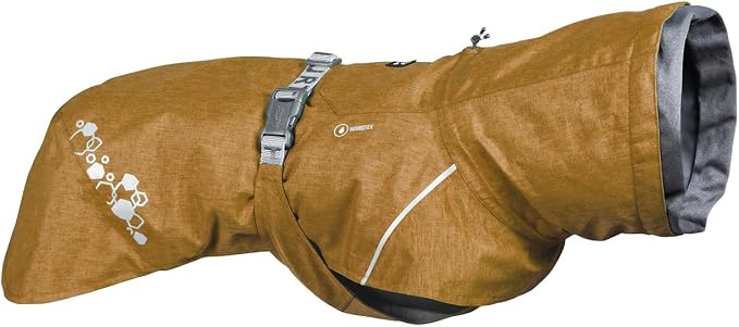 Hurtta Monsoon Coat II ECO, Wet Weather Dog Raincoat Coat, Desert, 22 in