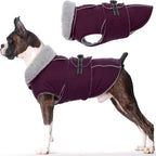 Lelepet Dog Jackets for Small Dogs Waterproof Dog Coat with Adjustable Fit | Reflective Fleece Vest with Adjustable Buckle Hook & Loop Windproof Cold Weather Coats for Small Medium Large Dogs, Chihuahua