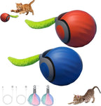 Teazys Cat Toy Turbo Tail 3.0,Interactive Cat Toy Ball, Automatic Cat Toy with Tail, Electric Rolling Ball on Carpet, Cat Enrichment Toys for Small/Medium/Large Cats to Keep Them Busy (2PCS)