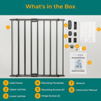 MyPet Windsor Walk Thru Pet Gate: 28.68" - 47.85" Wide Dog Gate. Hardware Mount, Dog Gates for The House, Cat Gate for Doorway. 31" Tall, Matte Bronze