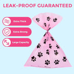 Dyforce 600 Count Dog Poop Bags Rolls with Dispenser Pink | Scented Leak Proof Pet Waste Poop Bags for Dogs 13x9", Extra Thick and Large Doggy Cat Litter Bags for Poops with Holder