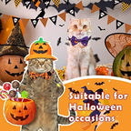 Kacctyen 18 Pcs Holiday Cat Collars Halloween with Bowtie Bell, Medium - Image 3