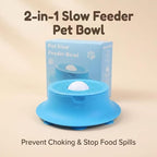 2-in-1 Silicone Slow Feeder Lick Bowl Suction Cup Anxiety Relief for Dogs & Cats