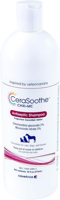 CeraSoothe® CHX+MC Antiseptic Shampoo for Dogs, Cats & Horses – Skin Cleansing with Chlorhexidine & Miconazole 16 oz