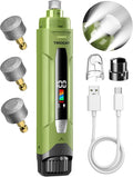 Whisper-Quiet Dog Nail Grinder 50%More Power for Sensitive Dogs,Cat | 6-Speed Pet Nail Trimmer with LED Display & 4 LED Lights, 3 Grinding Bits, No Over-Cutting,Stress-Free Grooming for All Pets