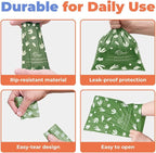 Best Pet Supplies GRS Poop Bags for Dogs - 300 Count, Green, | Scented, 50% Post-Consumer Recycled Plastic, Leak-proof, Easy-Tear perforations, Thick Bags, Fits Standard Holders