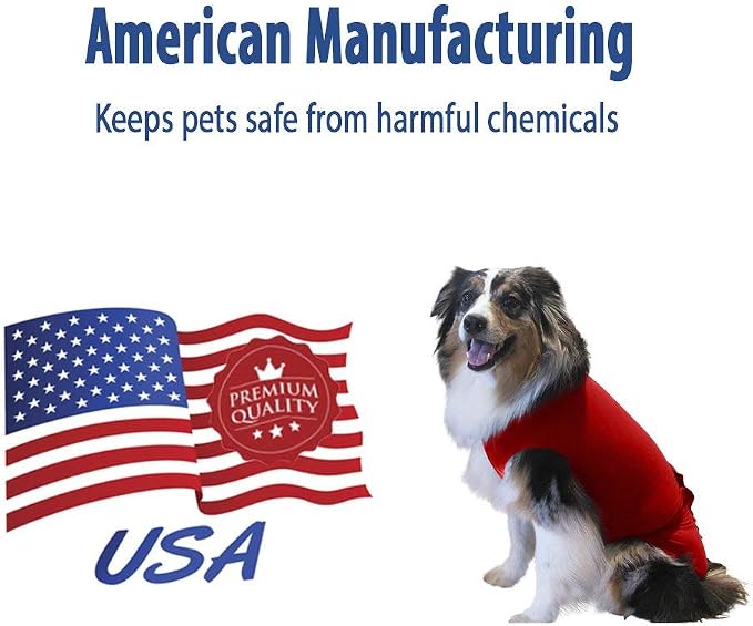 SurgiSnuggly Veterinary Invented Dog Surgical Recovery Suit for Female Spay or Male Dogs Neuters,Cone Alternative, Original Dog Onesie Bodysuit for After Surgery Small, Medium, Large Dogs LL R EC