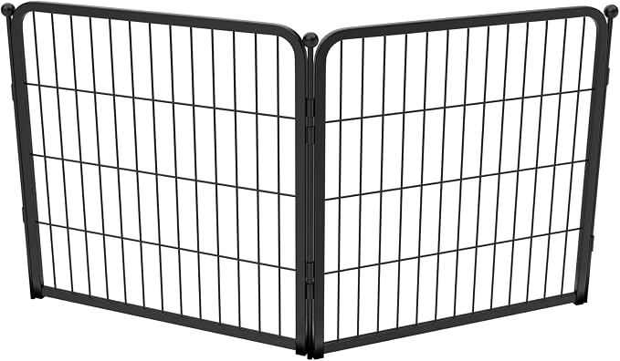 FXW 2 Add-on Wire Panels for AuraSpace Pro Dog Playpen, 24" H | Fits AuraSpace Pro Acrylic & Wire Mesh Indoor Dog Playpen 24"H, Includes 2 Panels
