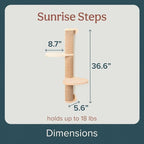 Cat Climbing Wall System – Modern Floating Shelves & Perches for Cats - Sunrise Steps | Ascentials by FurHaven