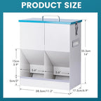 Automatic Cat Feeder for 2 Cat, 42cups/10L Automatic Pet Feeder for Dogs and Cats, Multiple Cats Feeder Outdoor Large Capacity Galvanized Steel Gravity Pet Dog Dry Food Dispenser (10L)