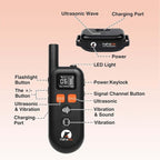 Vibrating Dog Collar No Shock - 3300ft Dog Training Collar with Remote for 10-120lbs Small Medium Large with Beep, Vibration, Ultrasonic Modes, Security Lock & No Prongs