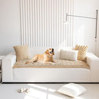 Pet Couch Covers Protector for Dogs Sofa Slipcovers Washable Cushion Cover | Non slip,scratch-proof furniture protector fits I-shape armchair,loveseat,recliner,sectional sofa pads(brown,27in*83in)