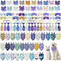 Reginary 120 Pcs Ocean Animals Dog Bandanas Bulk Dog Bows Set Bow Ties Cat Scarf Colorful Washable Triangle Pet Kerchief Cute Bib for Summer Small Medium Large Pets Grooming Accessories Costume by Reginary