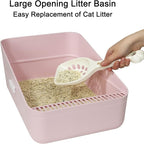 Sfozstra Small Cat Litter Box: Removable Tray for Cats Under 8 lbs | Kitten Friendly / Low Entry Access / Easy Cleaning / Compact Space Saving / Indoor Apartment Use