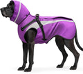 Dog Raincoat Waterproof Raincoats for Dog Reflective Dogs Rain Jackets with Hood Hoodie Pet Rain Poncho Coat for Small Medium Large Dogs Puppies S-XXL (Purple, M)