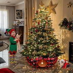3-in-1 Red Black Buffalo Plaid Cat Tunnel Christmas Tree Skirt for Cat Play - Image 4