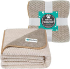 PetAmi Waterproof Dog Blanket, Leakproof Puppy Blanket, 29x40 Taupe Beige | For Small Medium Pets, Furniture Sofa Couch Cover Protector, Fleece Throw Indoor Cat Kitten, Reversible Washable Soft Plush