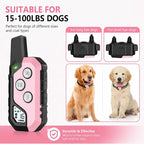 Shock Collar for Dogs, Dog Training Collar with Remote Control for 2 Dogs, 3 Training Modes with Beep, Vibration and Satic, Waterproof, Rechargeable for Large Medium