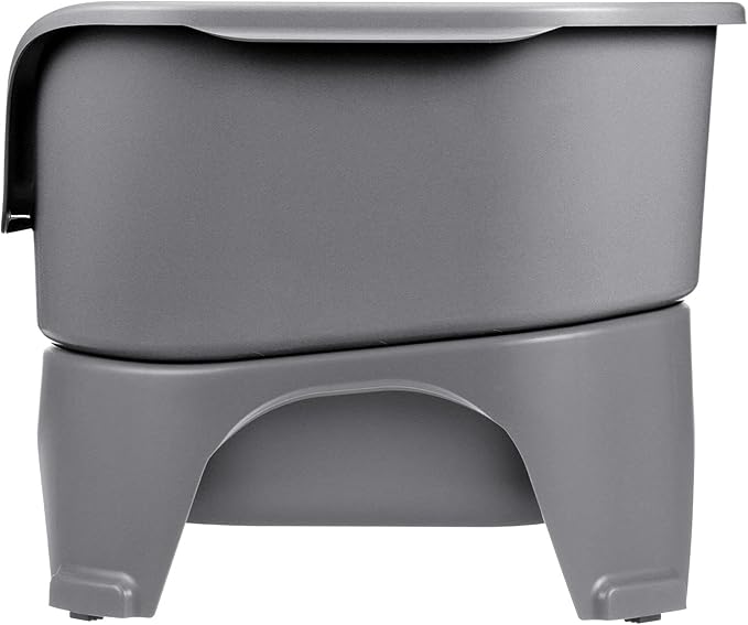 Neater Feeder Express Mess Proof Dog Bowls Elevated for Medium to Large Sized Breed, No Spill Raised Dog Food Bowl Stand, Stainless Steel Food and Water Bowl Set, Pet Dish Feeding Station, Grey