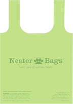 Neater Pet Brands Neater Bags Dog Waste Bag, No Rolls - Dog Poop Bags Dispense One at a Time, Doggie Poop Bag with Easy-Tie Handles, Dispenser Attaches to Any Leash (210 Count, Black Diamond Print)