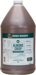 Nature's Specialties Almond Crisp Ultra Concentrated Dog Shampoo for Pets, Makes up to 32 Gallons, Natural Choice for Professional Groomers, Texturizing and Volumizing, Made in USA, 1 gal
