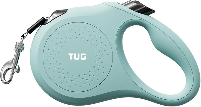 TUG Quest Retractable Dog Leash | 360° Tangle-Free | 16 ft Tape (L, Green)