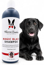Warren London Magic Black Dog Shampoo – Brightening Shampoo for Dark Coats, Berry Scent, Puppy & Cat Safe, Made in USA, 17 oz