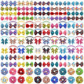 120PCS Dog Bows Pack Include 60PCS Dogs Collar Flowers and Bowties Attachments 20PCS Bowties with Adjustable Collar 40PCS Hair Bows for Small Medium Cats Pets Paw Bone Grooming Accessories by JpGdn