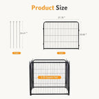 NEWBULIG Dog Playpen for Indoor 24 Inch 4 Panels - Portable Heavy Duty Metal Pet Exercise Pen, Foldable Small Dog Puppy Playpen Fence for Outdoor RV, Camping, Yard, Garden