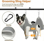 H Shape Dog Grooming Arm for Table, S Size Hammock, 42" H, 31-43" W | Heavy Duty, Adjustable Grooming Stand, Clamp Fits up to 2.76", with Hammock & 2 Nooses for Home Grooming & Nail Trimming