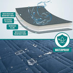 PetAmi Waterproof Couch Cover for Dog Non-Slip Bed Sofa Blanket, 52x82 Blue | Leakproof Furniture Protector for Pet Cat, Machine Washable Pee Proof Mat for Chair Car Seat, Durable & Anti Slip Backing